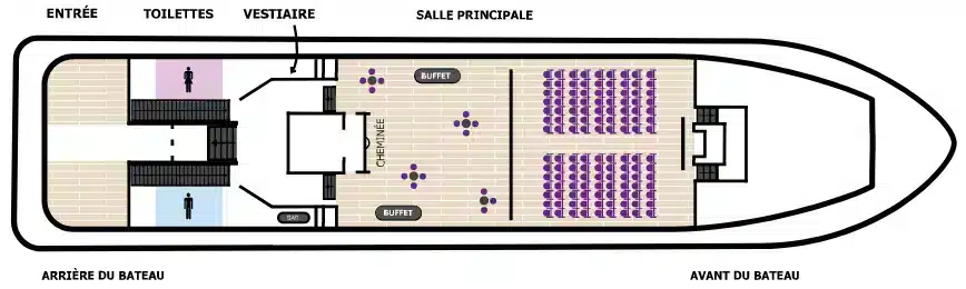 Aménagement du pont principal en conférence et cocktail