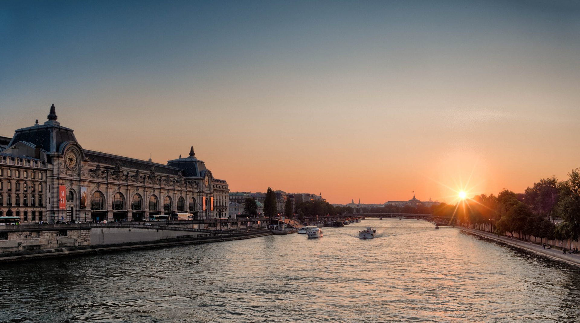Couché de soleil sur la Seine