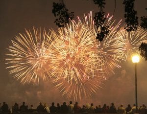 feu d'artifice à Paris