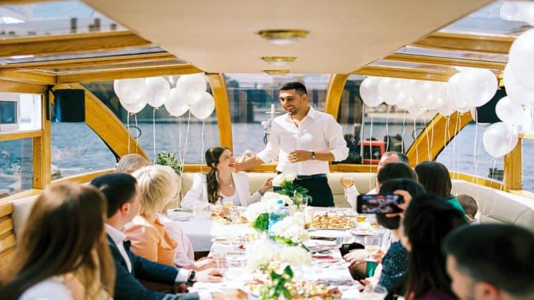 mariage sur un bateau