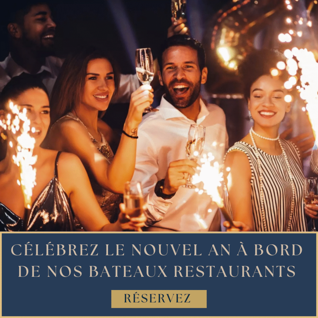 Fêtez le nouvel an à bord de nos bateaux restaurants